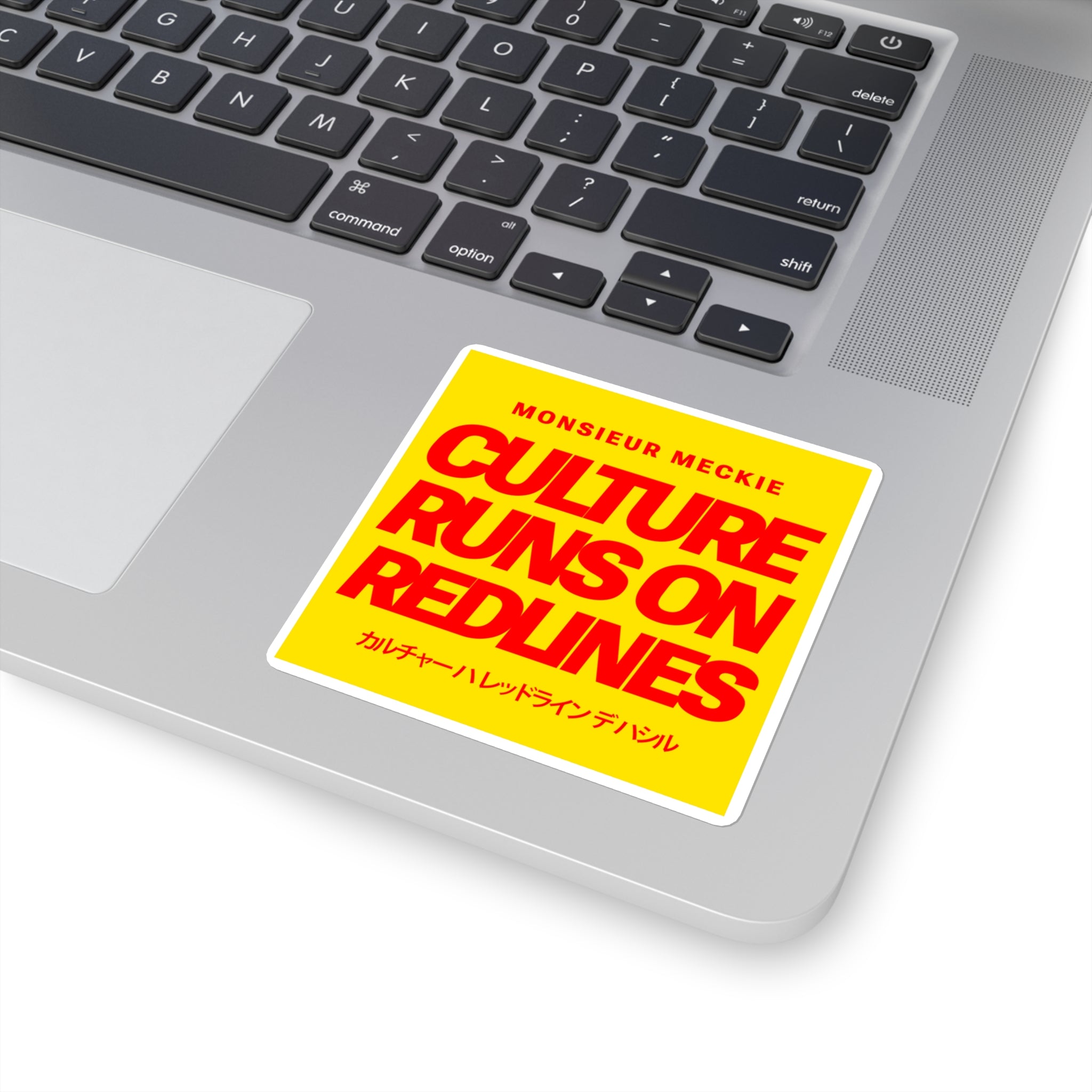 "Culture Runs on Redlines" Square Sticker
