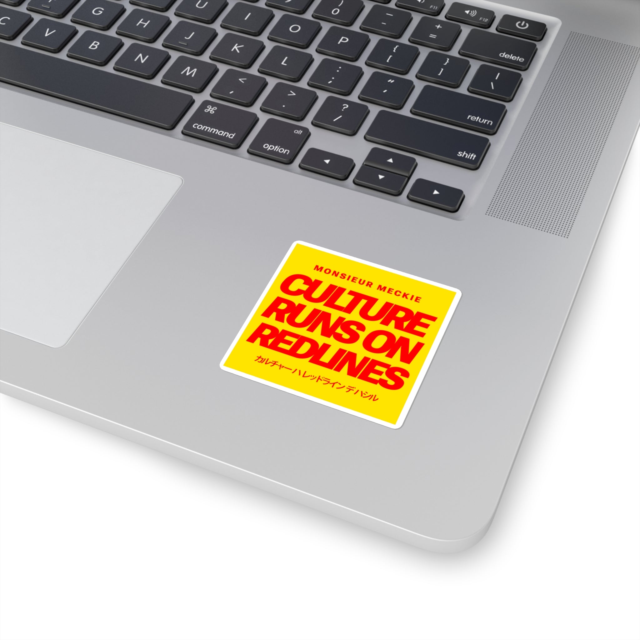 "Culture Runs on Redlines" Square Sticker