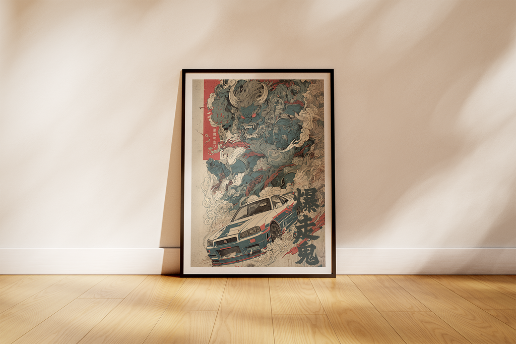 Skyline R34 Demon Japanese Art Poster (EU)