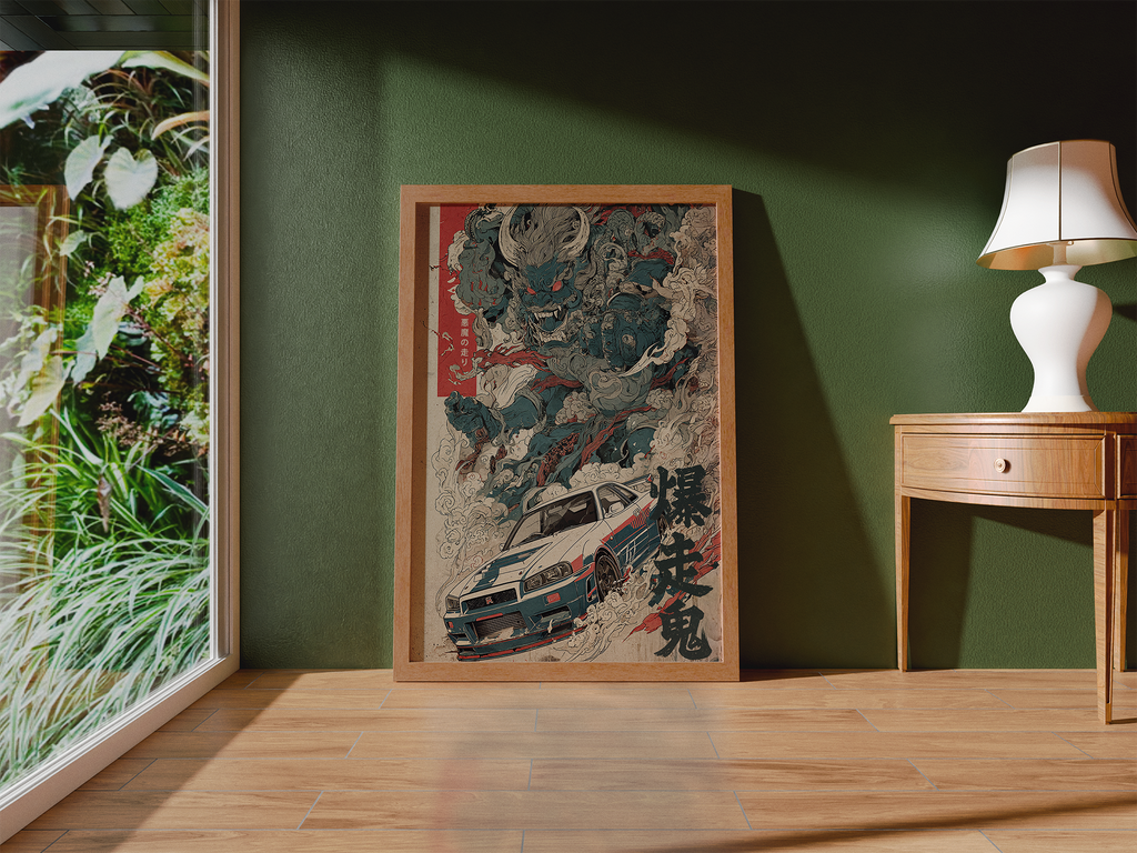 Skyline R34 Demon Japanese Art Poster (EU)